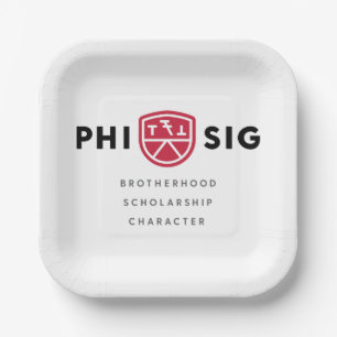 Phi Sigma Kappa Principles Paper Plate