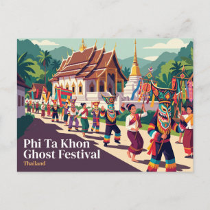 Phi Ta Khon Ghost Festival, Dan Sai Thailand Postcard