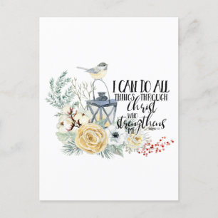 Phil 4:13 I Can Do All Things Christmas Postcard