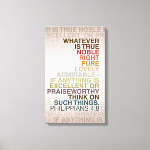 Phil 4:8 Wrapped Canvas 16x24