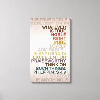Phil 4:8 Wrapped Canvas 16x24