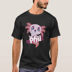 PHIL Cute Boy Name with adorable AXOLOTL T-Shirt