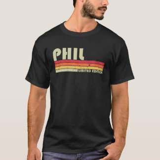 PHIL Gift Name Personalised Funny Retro Vintage Bi T-Shirt