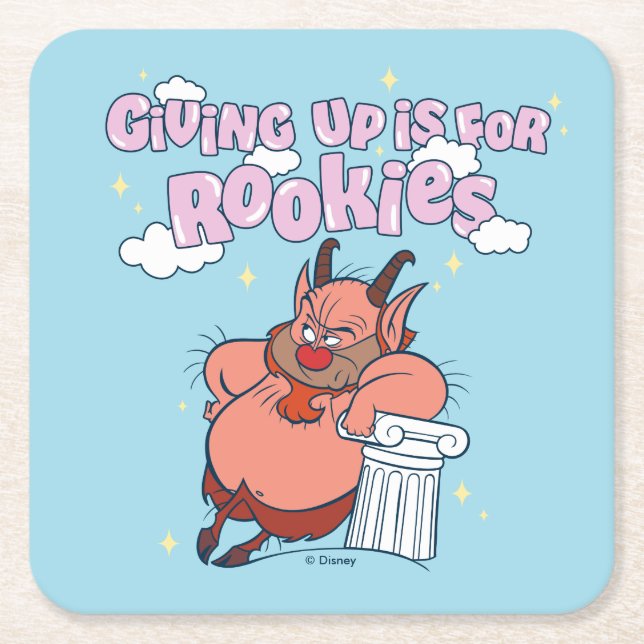 Phil - Giving Up is for Rookies Square Paper Coast Coaster (Front)