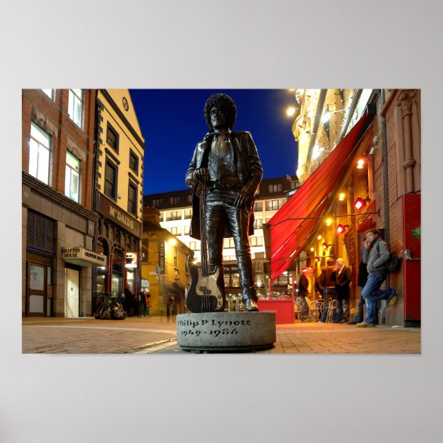 Phil Lynott  Sculpture/ Dublin Poster (Front)