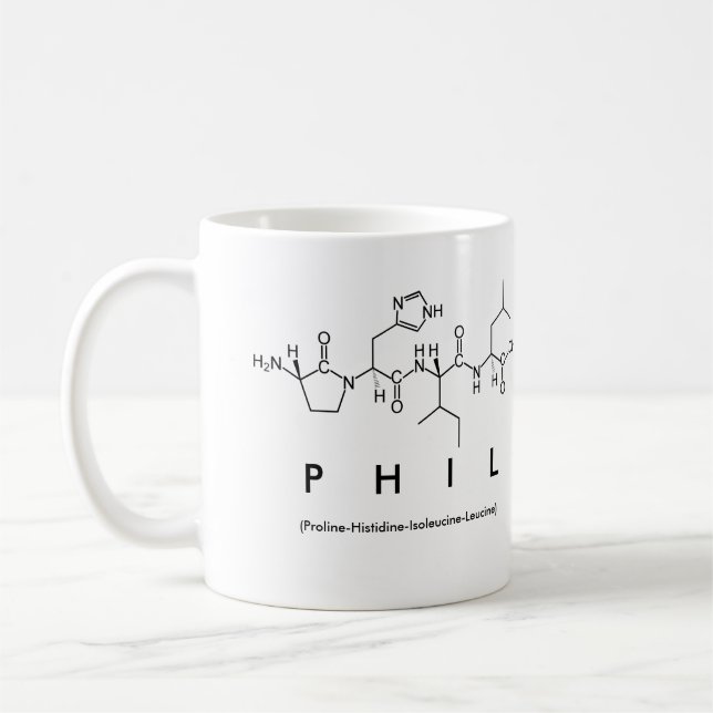 Phil peptide name mug (Left)