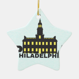 Philadelphia 1 ceramic tree decoration