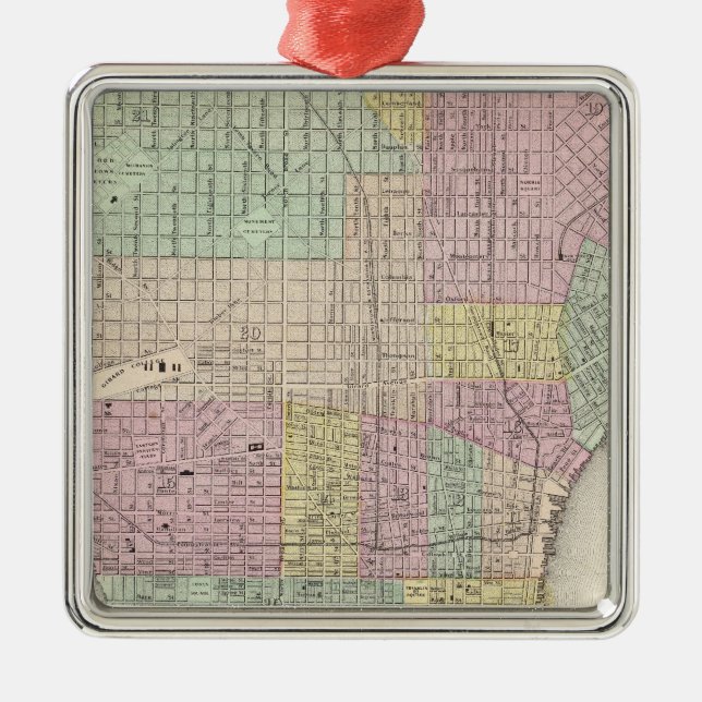 Philadelphia 2 metal tree decoration (Front)