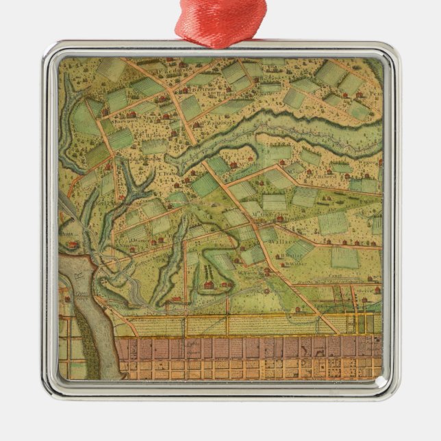 Philadelphia 5 metal tree decoration (Front)