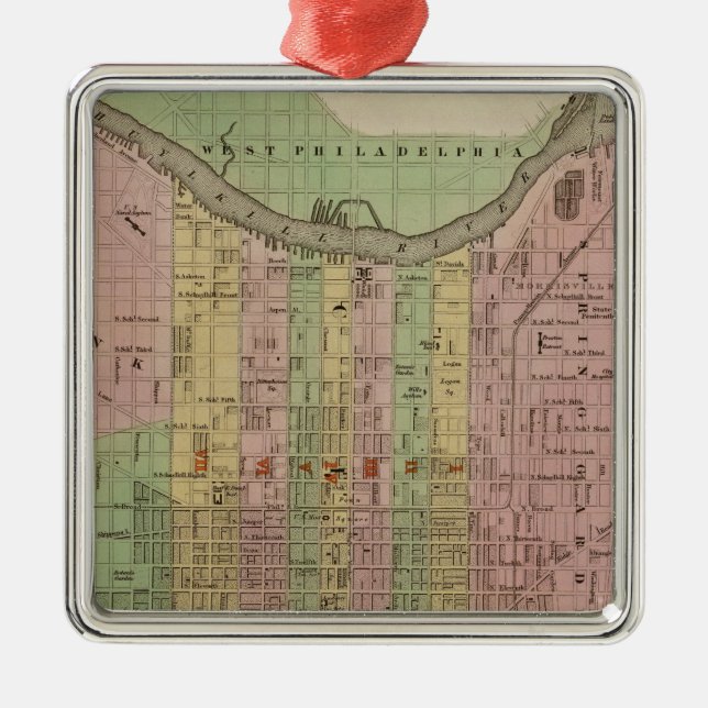 Philadelphia 6 metal tree decoration (Front)