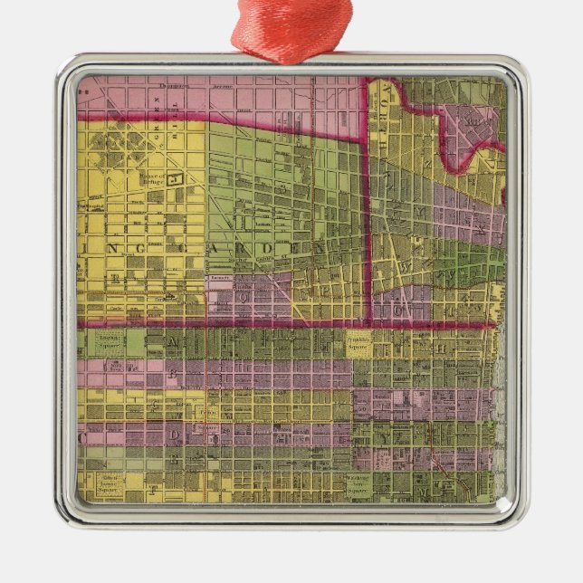 Philadelphia 7 metal tree decoration (Front)