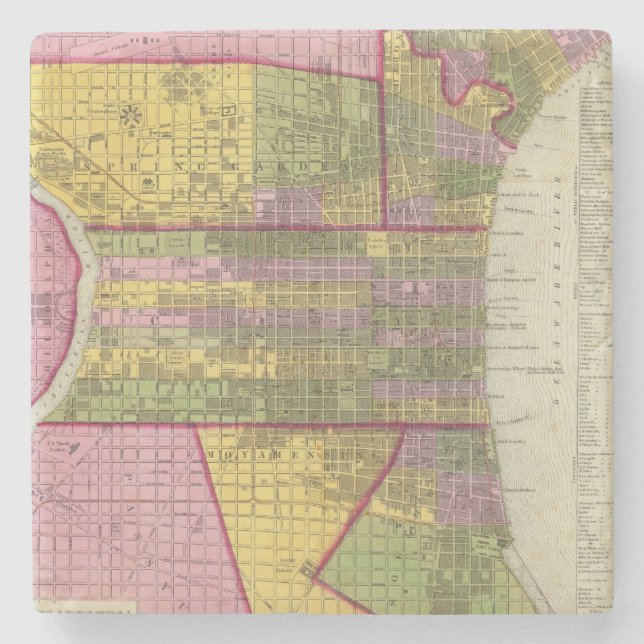 Philadelphia 7 stone coaster (Front)