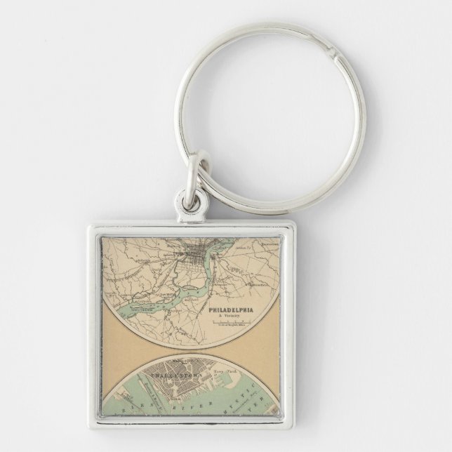 Philadelphia and Boston Key Ring (Front)