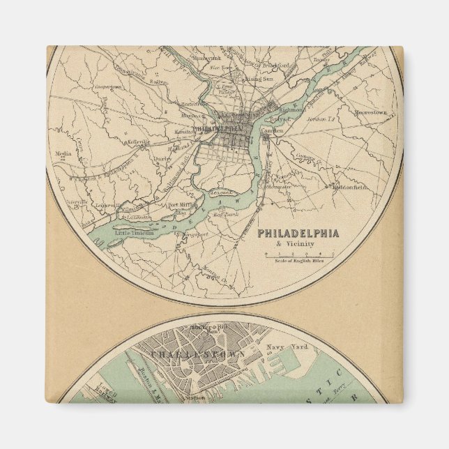 Philadelphia and Boston Magnet (Front)