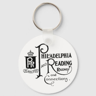 Philadelphia and Reading Railroad Logo Postage Key Ring