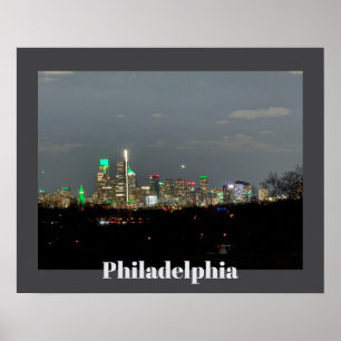 Philadelphia at Night Poster