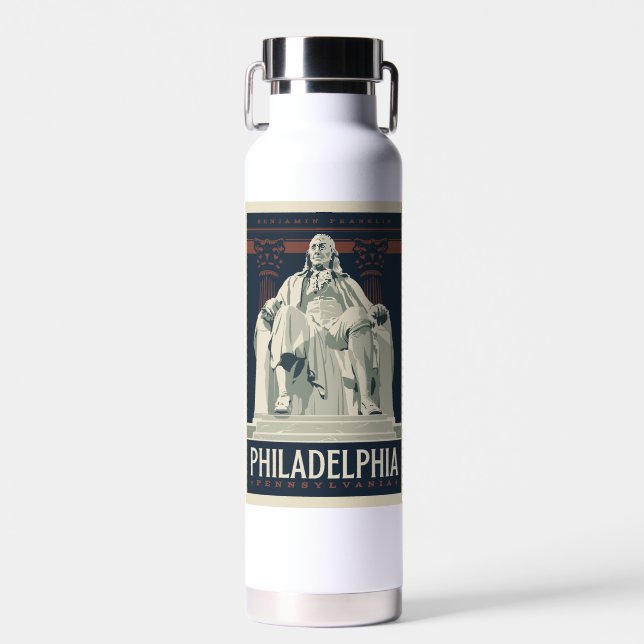Philadelphia | Benjamin Franklin Institute Water Bottle (Front)