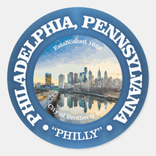 Philadelphia (cities) classic round sticker