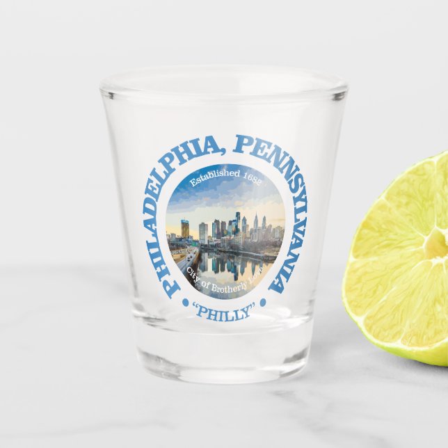 Philadelphia (cities) shot glass (Front)
