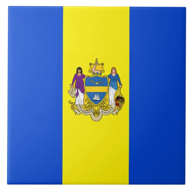Philadelphia city flag tile (Front)