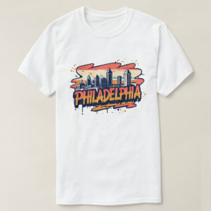 Philadelphia City Pennsylvania USA skyline T-Shirt