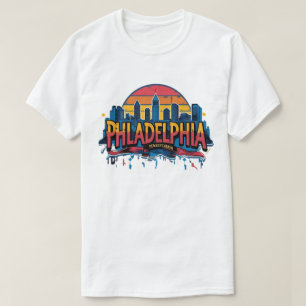 Philadelphia City Pennsylvania USA skyline T-Shirt