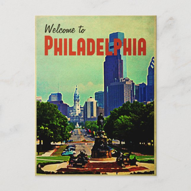 Philadelphia Cityscape Postcard (Front)