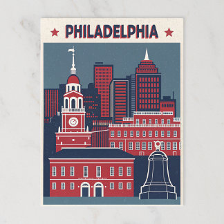 Philadelphia: Cradle of Liberty Illustration Postcard