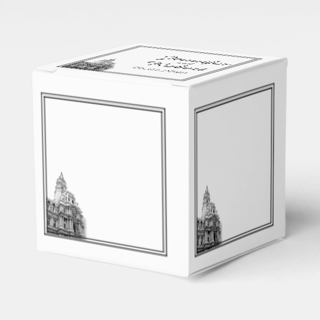 Philadelphia Destination Wedding Favour Box (Front Side)