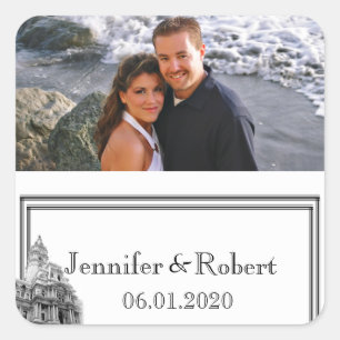 Philadelphia Destination Wedding Favour Sticker