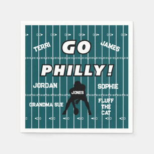 Philadelphia Football Fan Paper Napkin