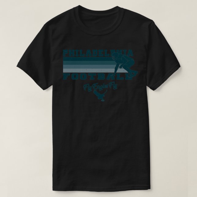 Philadelphia Football Fly Eagles Fly Distressed St T-Shirt (Design Front)