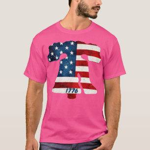 Philadelphia Liberty Bell American Flag Grunge 177 T-Shirt