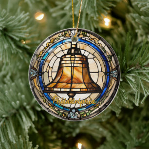 Philadelphia Liberty Bell Ceramic Tree Decoration