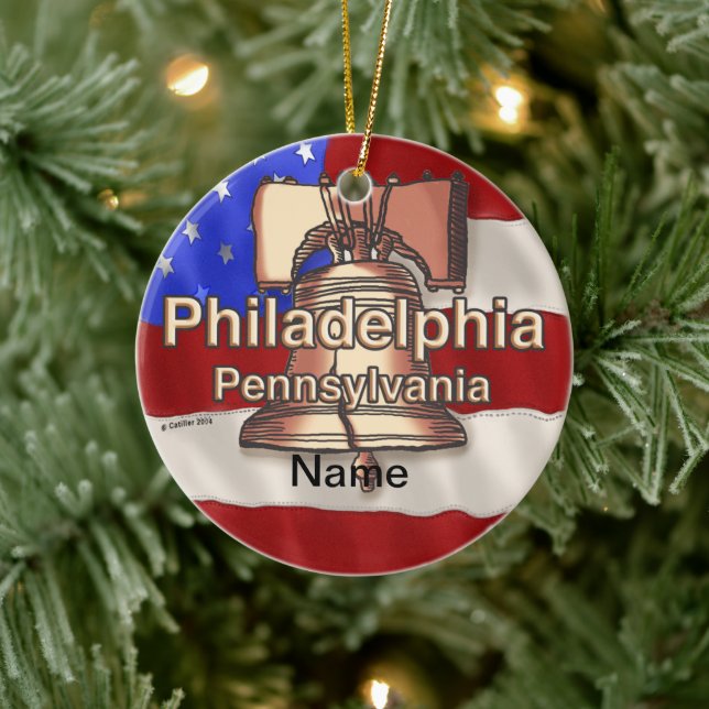 Philadelphia Liberty Bell custom ornament  (Tree)