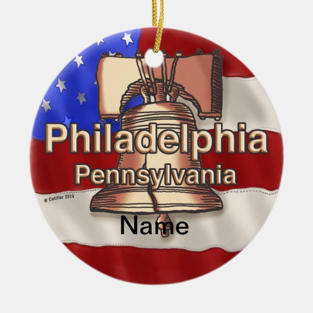 Philadelphia Liberty Bell custom ornament  (Front)