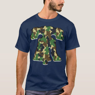 Philadelphia Liberty Bell Military Green Philly Fa T-Shirt