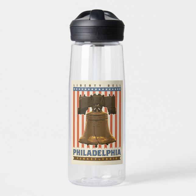 Philadelphia | Liberty Bell Water Bottle (Front)