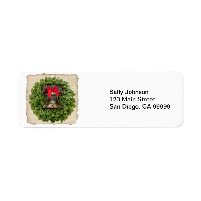 Philadelphia Liberty Bell Wreath on Parchment (Front)