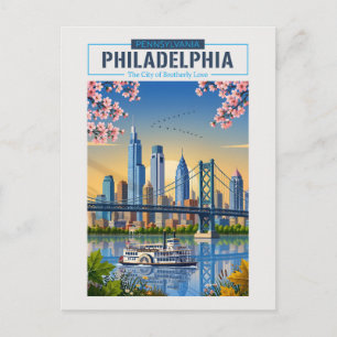 Philadelphia – Liberty Place & Delaware River Postcard