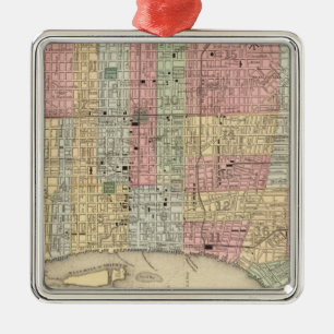 Philadelphia Map by Mitchell Metal Tree Decoration