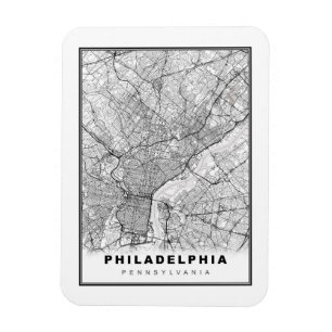 Philadelphia Map Magnet