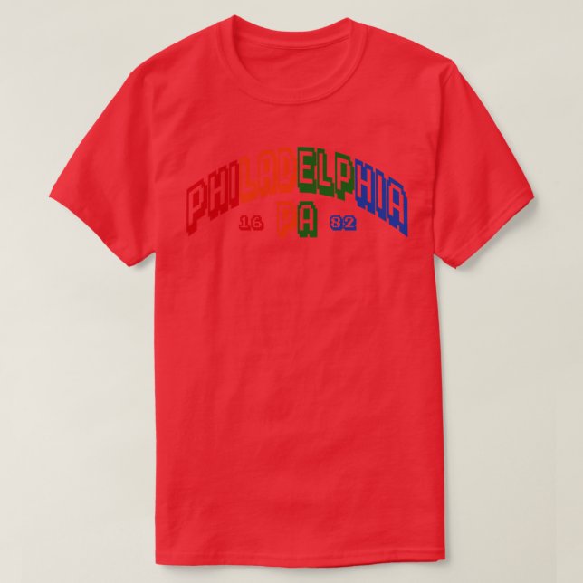 Philadelphia Old School 8 Bit Spectrum Colour Clas T-Shirt (Design Front)