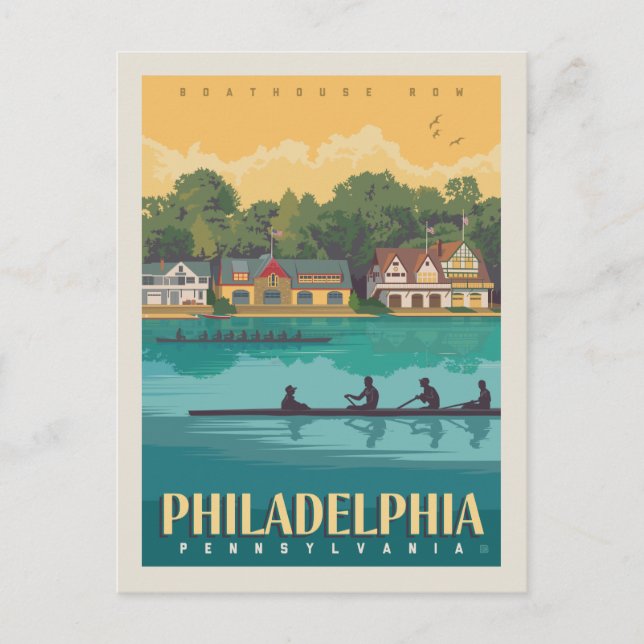 Philadelphia, PA | Boathouse Row Postcard (Front)
