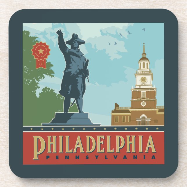 Philadelphia, PA | Independence Hall Coaster (Front)
