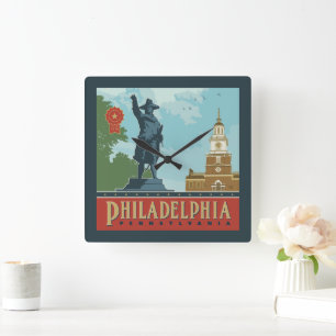 Philadelphia, PA   Independence Hall Square Wall Clock