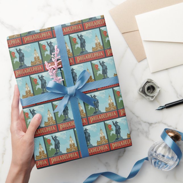 Philadelphia, PA | Independence Hall Wrapping Paper (Gifting)