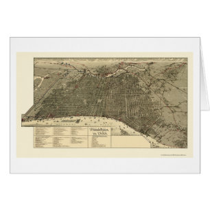 Philadelphia, PA Panoramic Map - 1888