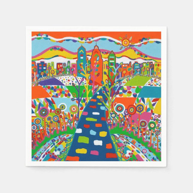 Philadelphia, PA Paper Napkins (Front)