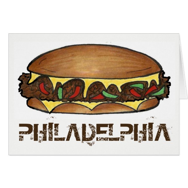 Philadelphia PA Philly Cheese Steak Sandwich Food (Front Horizontal)